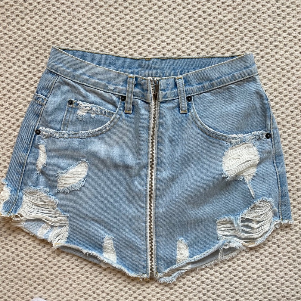 carmar jean skirt